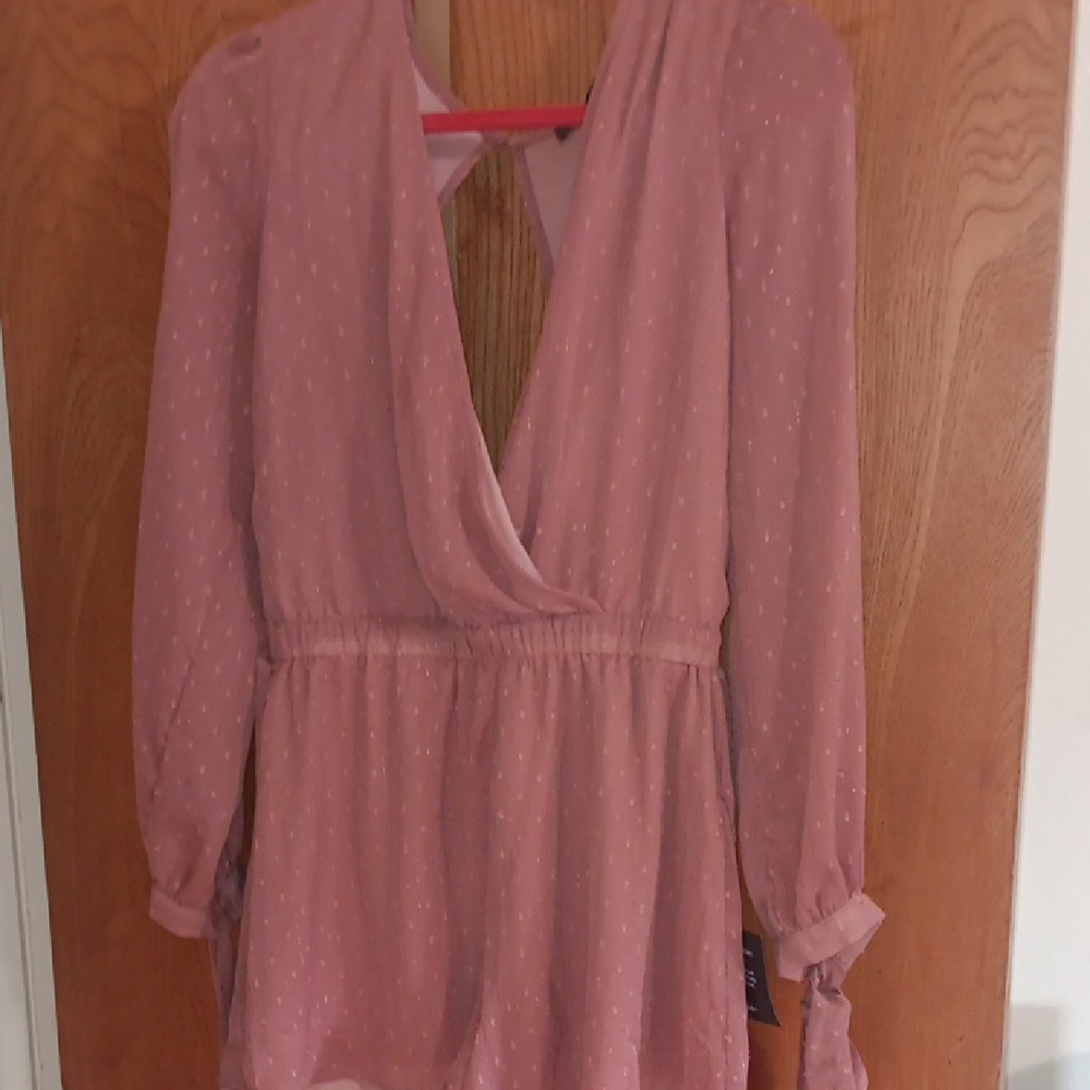 Lulu's Mauve Wrap Blouse